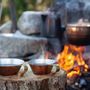 Outdoor decorative accessories - Fireside copper oak pot. - FIRESIDE