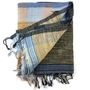 Scarves - STARS 50% LINEN, 40% ORGANIC COTTON AND 10% JUTE - CHESS MODEL - KARAWAN AUTHENTIC