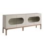 Buffets - Buffet en bois gris et noyer avec éclairage intérieur - ANGEL CERDÁ