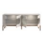 Buffets - Buffet en bois gris et noyer avec éclairage intérieur - ANGEL CERDÁ