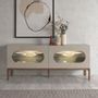 Buffets - Buffet en bois gris et noyer avec éclairage intérieur - ANGEL CERDÁ