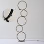Decorative objects - Modern lamp, several round, living room bedroom, floor lamp Rings, black - OUI SMART