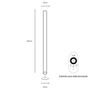 Floor lamps - Long Scoop floor lamp, oval lamp, modern living room, black - OUI SMART