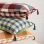 Fabric cushions - Check Woven Cotton Cushion - MAHE HOMEWARE