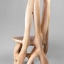 Chaises - Chaise, sculpture fonctionnelle sculptée dans une seule pièce de bois - LOGNITURE