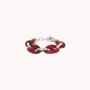 Bijoux - Bracelet bois & chaine rouge - Kaffe - NATURE BIJOUX