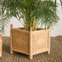 Decorative objects - Rattan Square Planter BAHAMA Set 3 - MAHE HOMEWARE