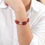 Bijoux - Bracelet bois & chaine rouge - Kaffe - NATURE BIJOUX
