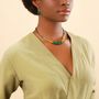 Jewelry - Thin short necklace green - Agata Verde - NATURE BIJOUX