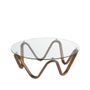 Coffee tables - Round tempered glass and walnut round coffee table - ANGEL CERDÁ