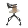 Office furniture and storage - Swivel office chair in light grey fabric and black pvc - ANGEL CERDÁ