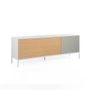 Sideboards - White wood, oak and white steel sideboard - ANGEL CERDÁ