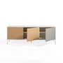 Sideboards - White wood, oak and white steel sideboard - ANGEL CERDÁ