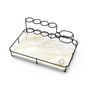 Installation accessories - Makeup toothbrush holder in absorbent stone anti-odor black gold marbl - OSNA