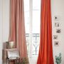 Curtains and window coverings - MEDICIS cotton velvet blackout curtain 130x280 cm POWDER PINK - EN FIL D'INDIENNE...