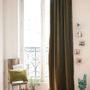 Curtains and window coverings - MEDICIS cotton velvet blackout curtain 130x280cm KHAKI - EN FIL D'INDIENNE...