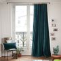 Curtains and window coverings - MEDICIS Cotton Velvet Blackout Curtain 130x280 cm ORAGE BLUE - EN FIL D'INDIENNE...
