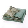 Throw blankets - COCHIN Ananbo Printed Linen Bed End 90x20 cm - CELADON - EN FIL D'INDIENNE...
