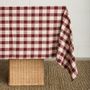Table linen - Check Woven Cotton Tablecloth - MAHE HOMEWARE