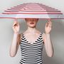 Cadeaux - Micro-parapluie rayé eco-conçu et solide, toile 100% recyclée, rayures rose sorbet - MARCELLE - ANATOLE