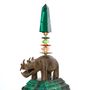 Sculptures, statuettes and miniatures - Rhino with malachit obelisk - DUPONT BERLIN
