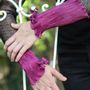 Bracelets - Pleated and tulle cuffs/mittens - MONIKA LINE-GOLZ