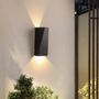 Equipements espace extérieur - Lumière carré design pour le mur Applique murale Geometric LED Blanc Noir Extérieur - OUI SMART