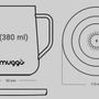 Autres fournitures bureau - Muggo Volt grande tasse noir chargeur rapide téléphone garde café thé chaud - OUI SMART