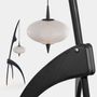 Decorative objects - Floor lamp\" Praying Mantis\” Black stained ash finish - RISPAL