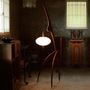 Decorative objects - Floor lamp " Praying Mantis” French dark stain walnut finish - RISPAL