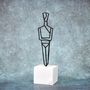Sculptures, statuettes and miniatures - Bronze Statuette Cycladic Idol - MATTER.