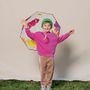 Children's apparel - Kids clear bubble dome umbrella - Clouds print MAIDO - ANATOLE