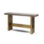 Console table - Geometry Console in White Ebony Marquetry and Brass Details - DUISTT