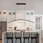 Meubles de cuisines  - Lampe Plafond Kéula LED : Design Moderne, Hauteur Ajustable et Luminosité Variable - OUI SMART