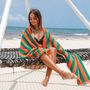 Sarongs - Maris Jade Beach towel 100x180cm - GREEN PETITION