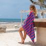 Sarongs - Maris Azure Beach Towel 100x180 cm - GREEN PETITION