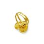 Jewelry - ORUS HEART Murano Glass Ring - Gold - MILODINA