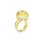 Jewelry - ORUS Dome Murano Glass Ring - Gold - MILODINA