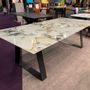 Dining Tables - Dining Table in ceramic with Topaze Leg - COLOMBUS MANUFACTURE FRANCE