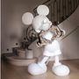 Decorative objects - MICKEY WITH LOVE BY KELLY HOPPEN MATT WHITE & CHROMED SILVER - LIFE SIZE - LEBLON DELIENNE