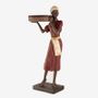 Decorative objects - AFRICAN WOMAN RESIN FIGURE WITH TRAY - QUAINT & QUALITY
