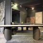 Dining Tables - Dining Table in ceramic with Beluga Leg - COLOMBUS MANUFACTURE FRANCE