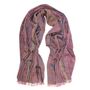 Throw blankets - Maxi cotton silk scarf - kinetic - multicolored powder - SOPHIE GUYOT SILKS