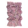 Throw blankets - Maxi cotton silk scarf - kinetic - multicolored powder - SOPHIE GUYOT SILKS