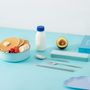 Cutlery set - Calligraphy II Asian Togo Cutlery Set (Blue/ Pink/ Gray) - JIA
