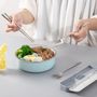 Cutlery set - Calligraphy II Asian Togo Cutlery Set (Blue/ Pink/ Gray) - JIA