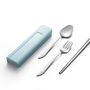 Cutlery set - Calligraphy II Asian Togo Cutlery Set (Blue/ Pink/ Gray) - JIA
