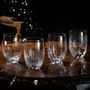 Décorations pour tables de Noël - Ensemble de 4 balles hautes en cristal taillé Leone di Fiume - LEONE DI FIUME