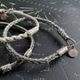 Bracelets - ROUND BRAID BRACELET - SILVER AND OXIDIZED SILVER - HANDMADE - MEN&WOMEN - KARAWAN AUTHENTIC