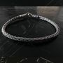 Bracelets - ROUND BRAID BRACELET - SILVER AND OXIDIZED SILVER - HANDMADE - MEN&WOMEN - KARAWAN AUTHENTIC